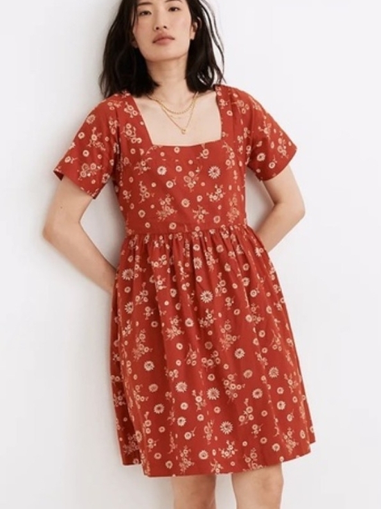 Madewell Dresses & Skirts - Madewell Allie Floral Square-Neck Dress